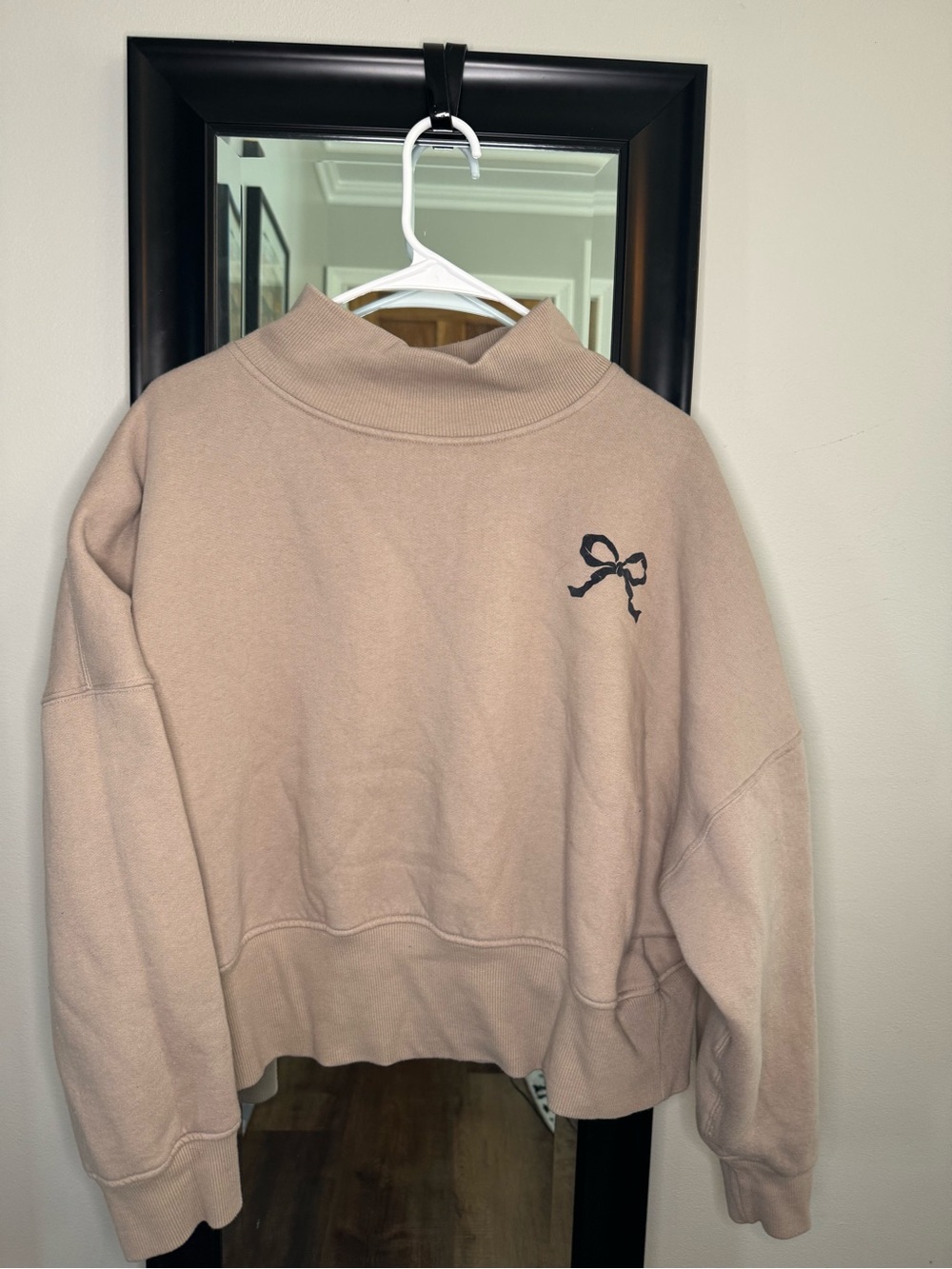 wild fable Crewneck Crop Sweatshirt with Bow Detail XXL